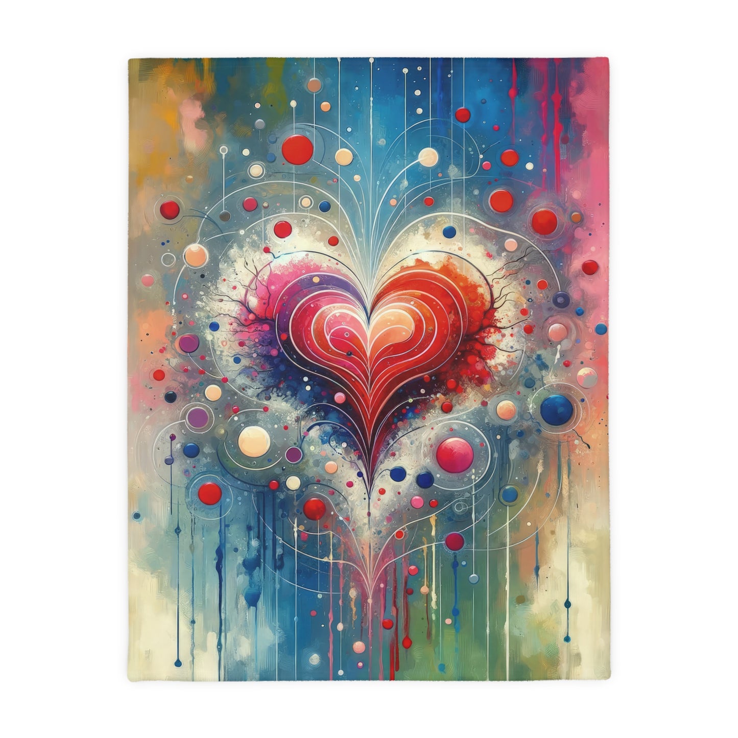 Emotional Physics Heart Velveteen Microfiber Blanket (Two-sided print)