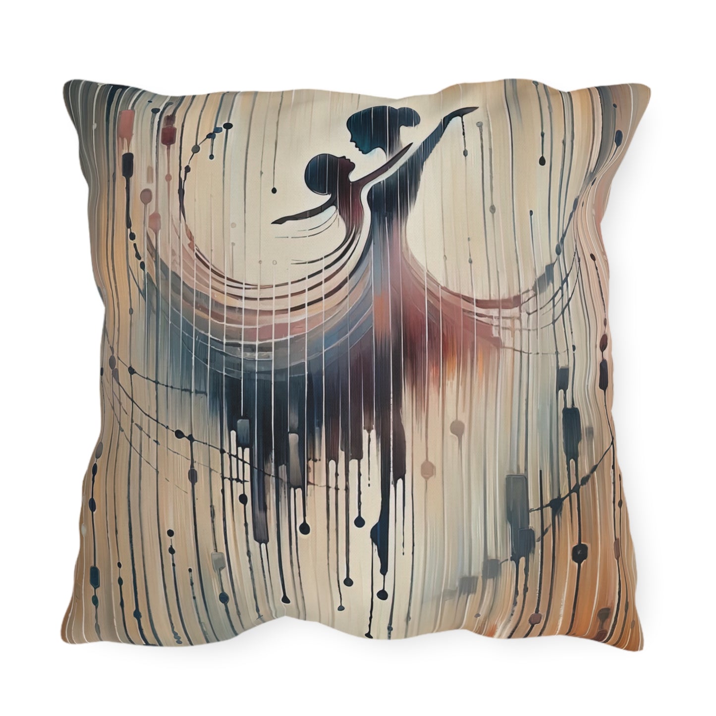 Rhythmic Heart Dance Outdoor Pillows