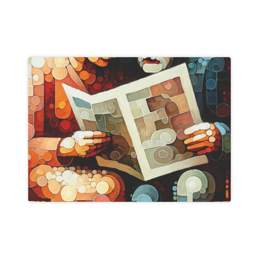 Elderly Unity Tachism Canvas Photo Tile