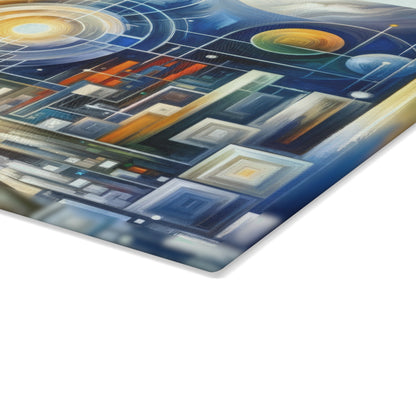 Mindful Megabyte Convergence Glass Cutting Board