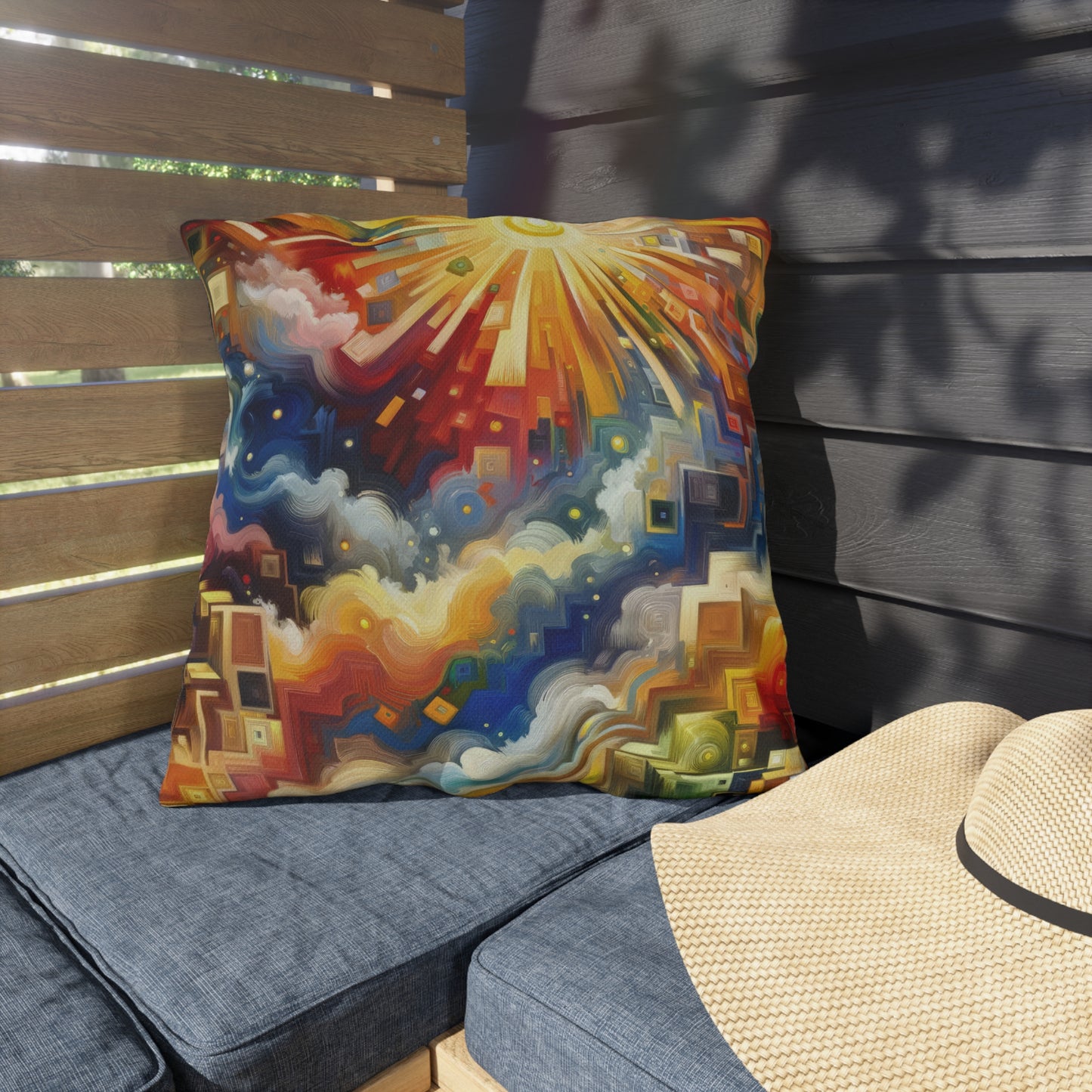 Abundant Resources Burst Outdoor Pillows