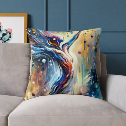 Journey Embrace Tachism Spun Polyester Pillow