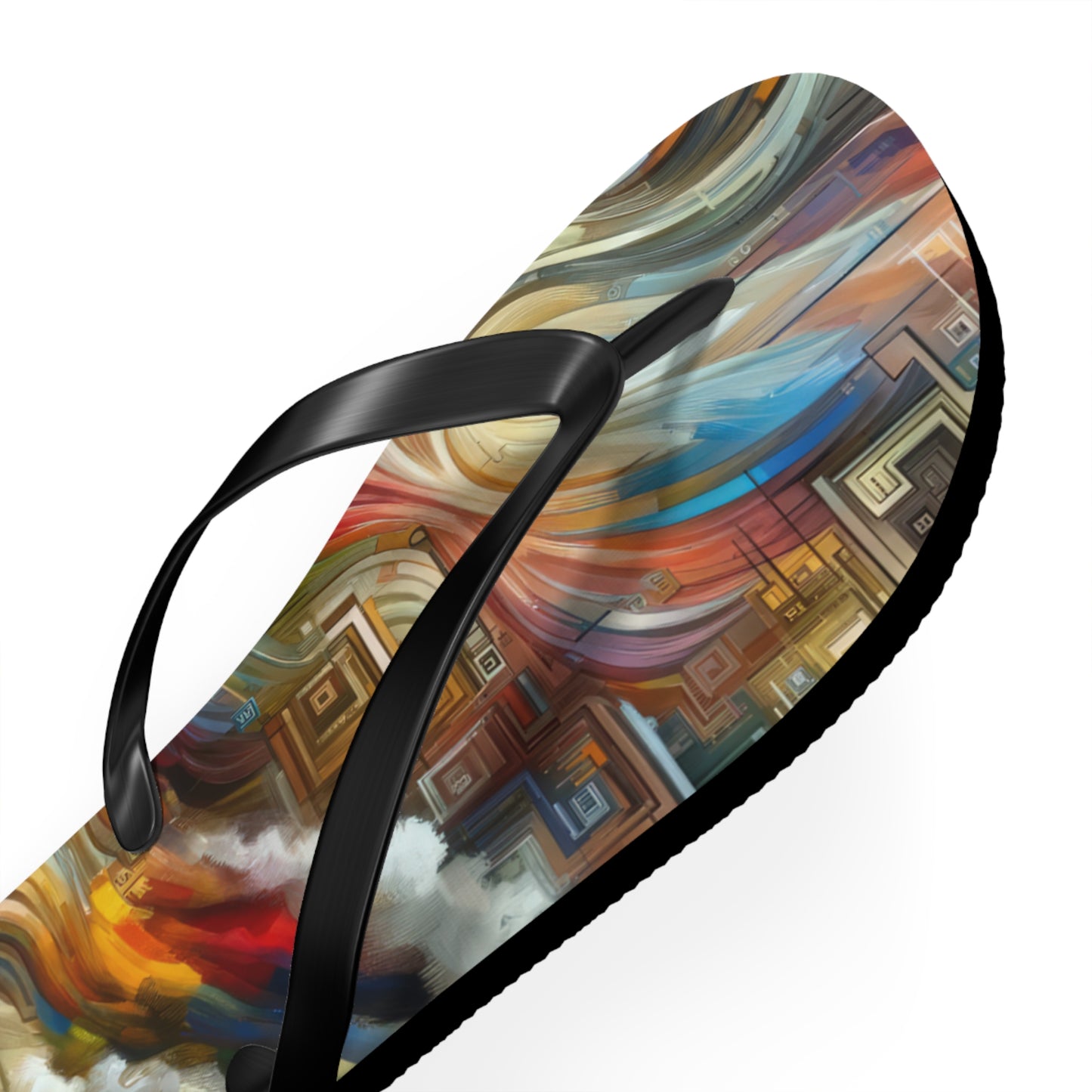 Woven Progress Tapestry Flip Flops