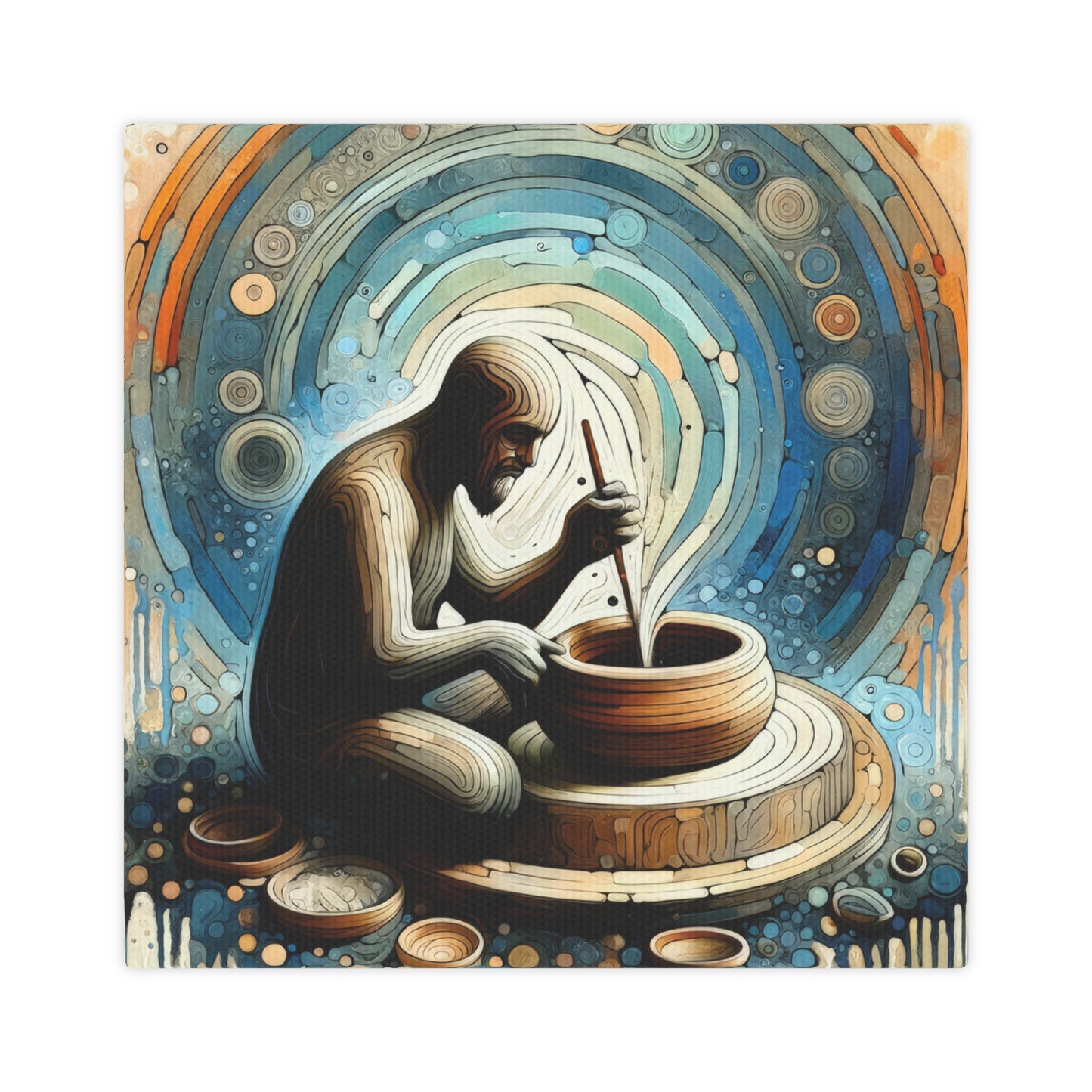 Crafting Semantic Pottery Canvas Photo Tile