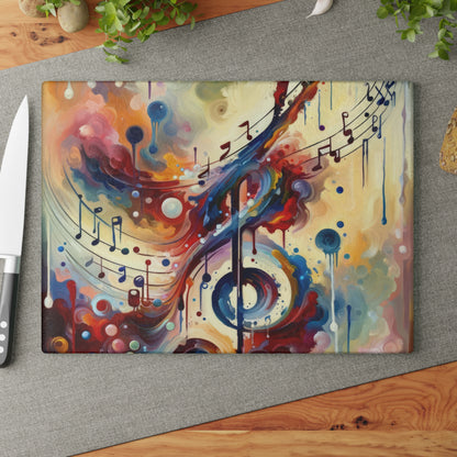 Harmonizing Melody Life Glass Cutting Board