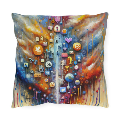 Digital Essence Revelation Outdoor Pillows