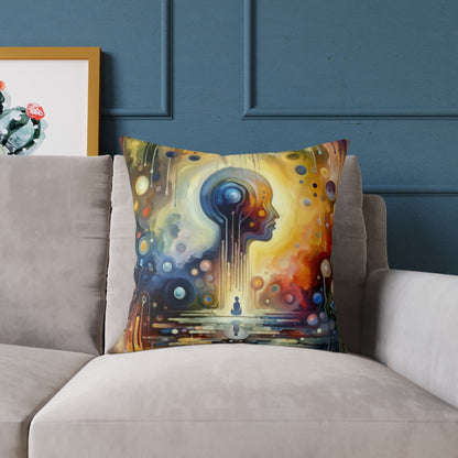Reflective Oneness Healing Spun Polyester Pillow