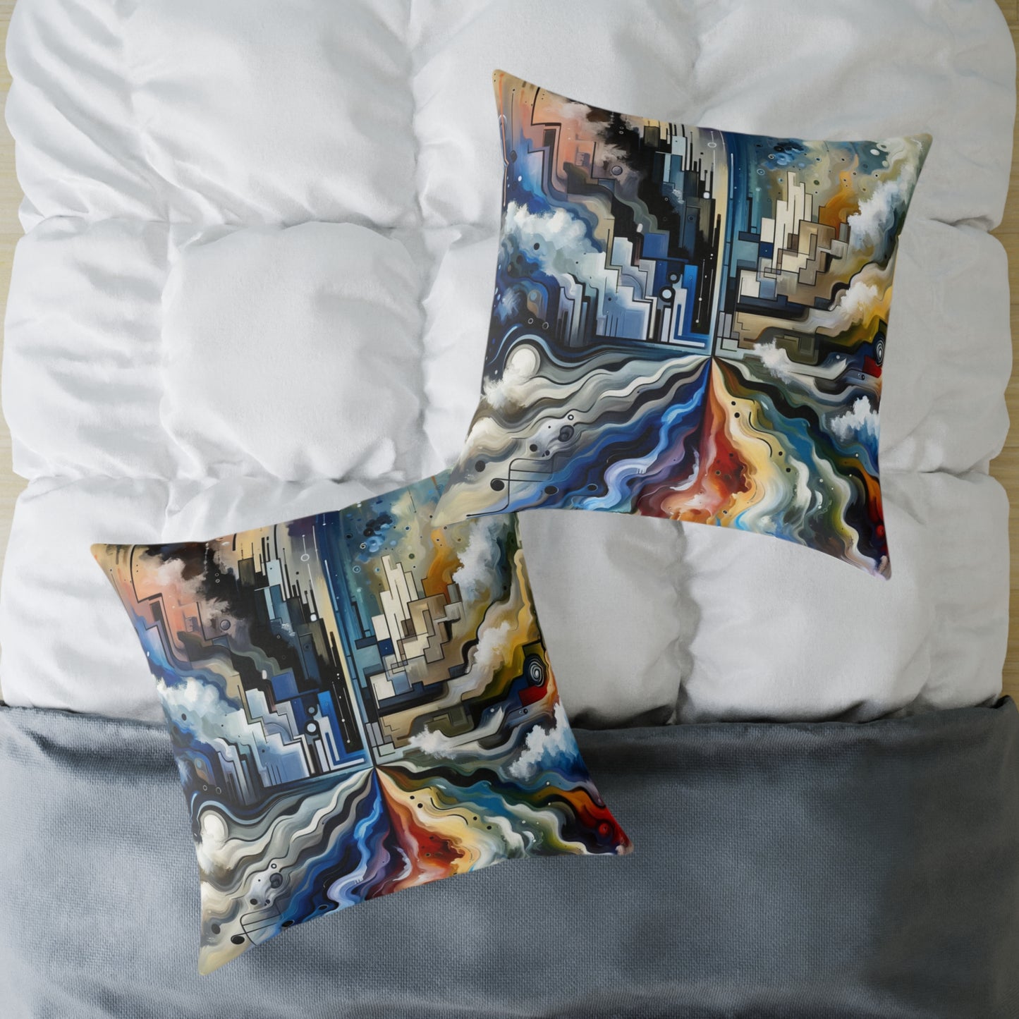 Digital Divide Navigation Spun Polyester Pillow