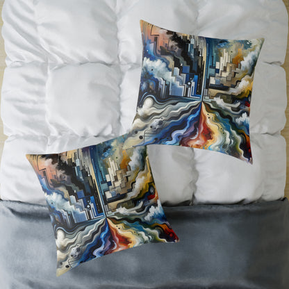 Digital Divide Navigation Spun Polyester Pillow
