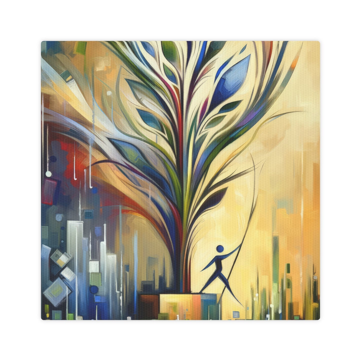 Pruning Distraction Tachism Canvas Photo Tile