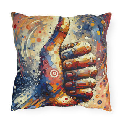 Digital Gratitude Nod Outdoor Pillows