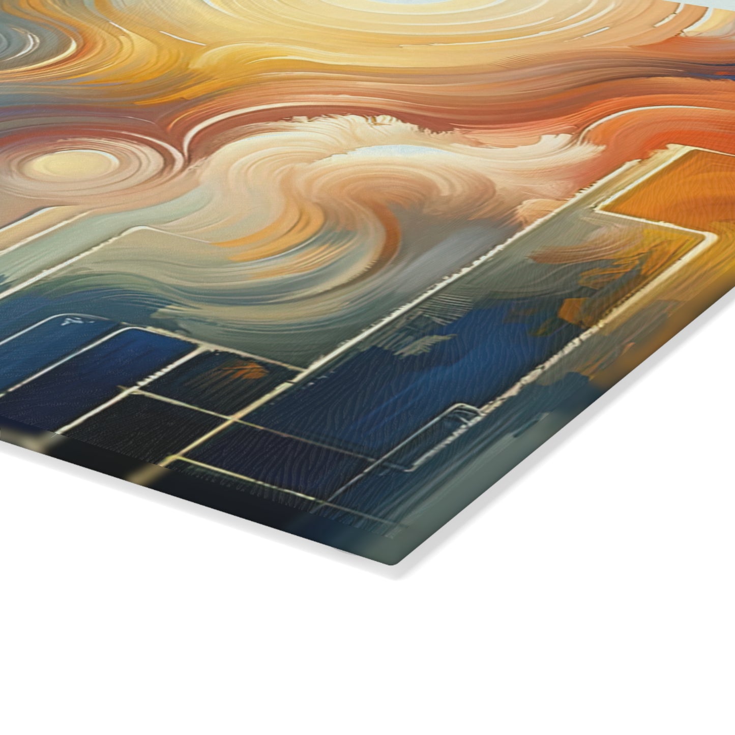 Spiritual Tranquil Sanctuary Glass Cutting Board