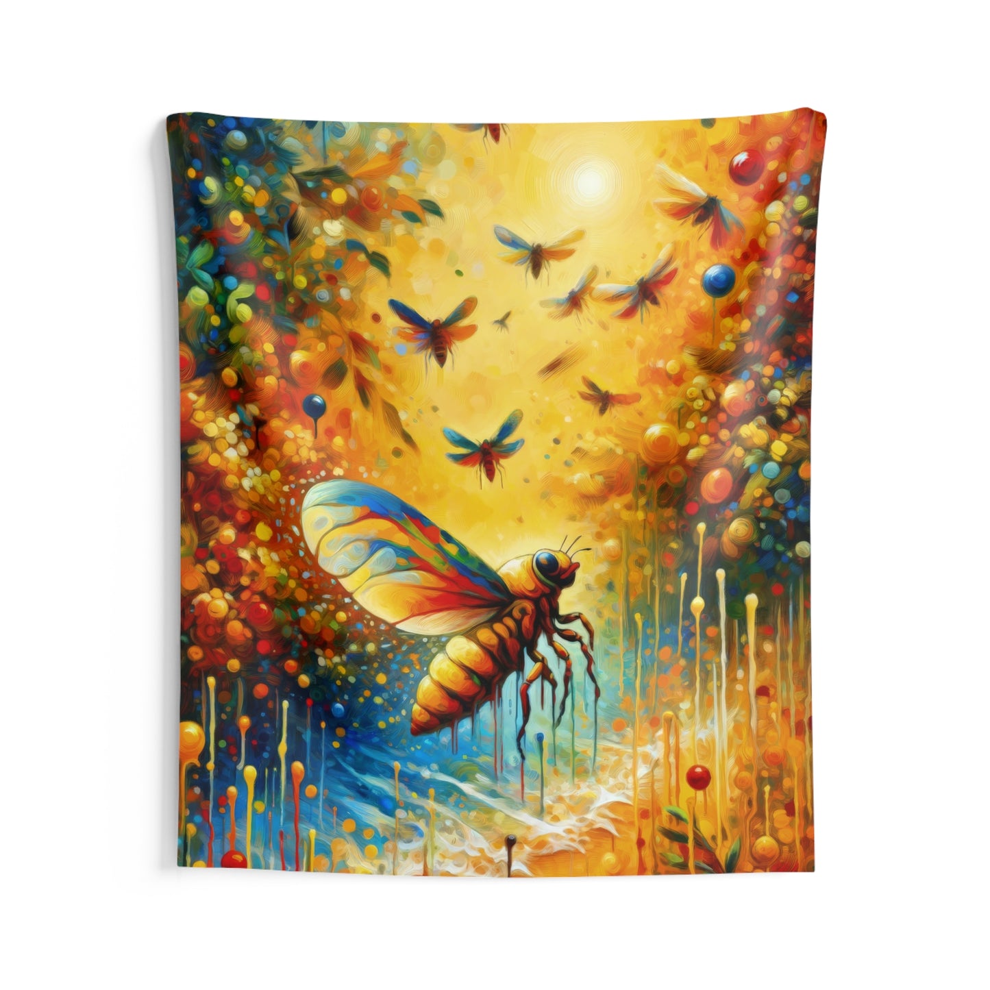 Seasonal Cicada Vibrance Indoor Wall Tapestries