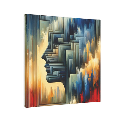 Abstract Geometric Boundaries Canvas Photo Tile