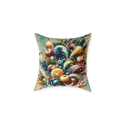 Nourishing Tachism Symphony Spun Polyester Pillow