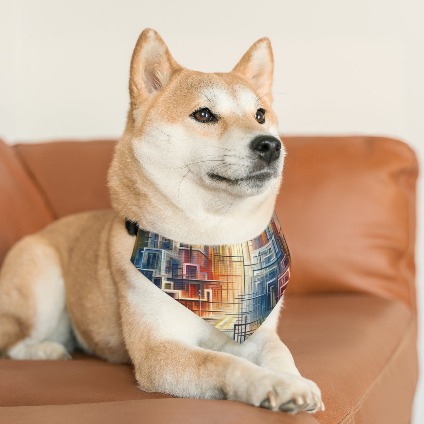 Urban Flow Interconnectedness Pet Bandana Collar