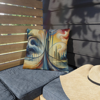 Conscious Bridge Tachism Outdoor Pillows