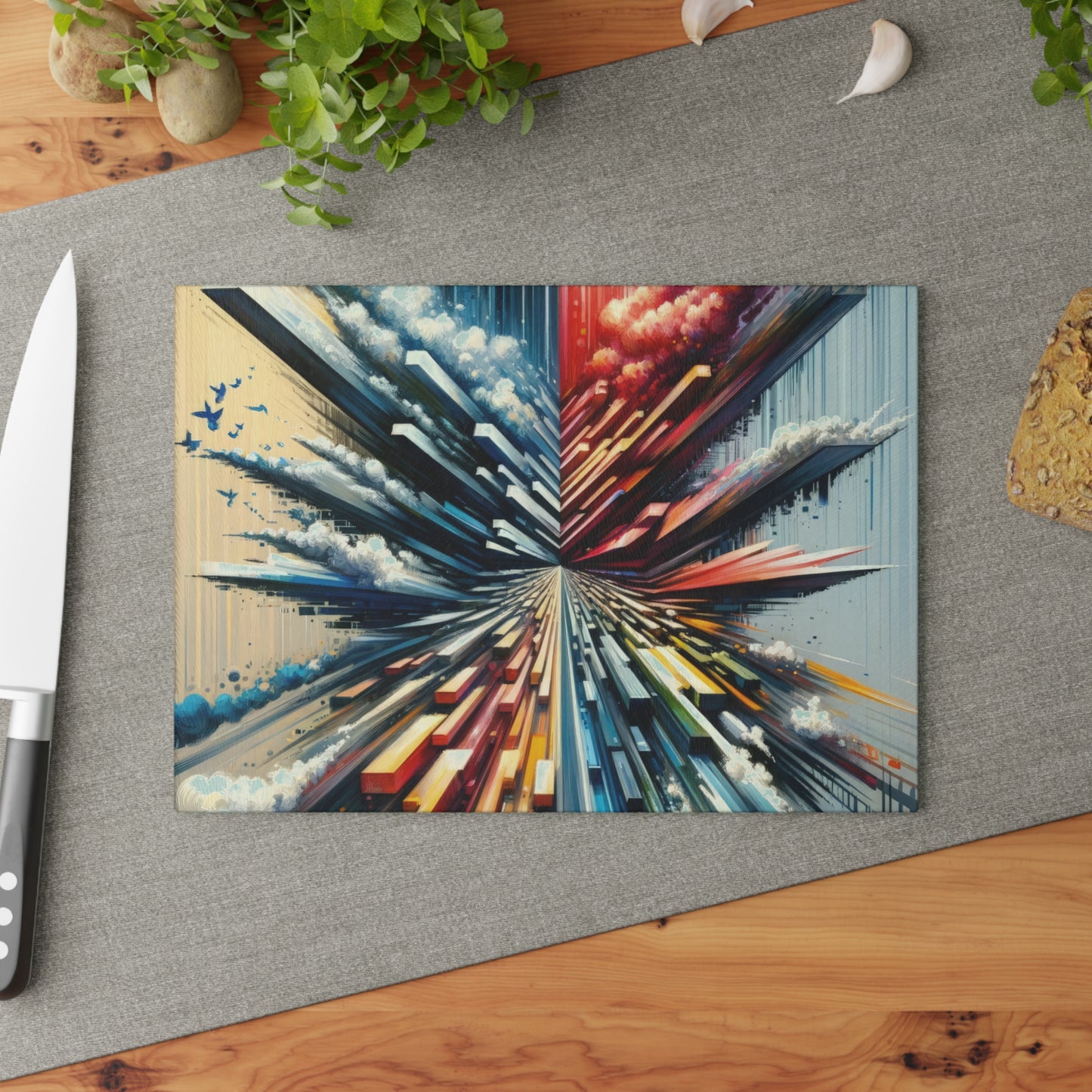 Rapid Perspective Shift Glass Cutting Board