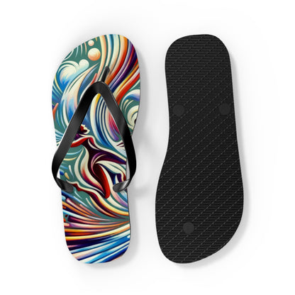 Choreographic Mindful Tachism Flip Flops