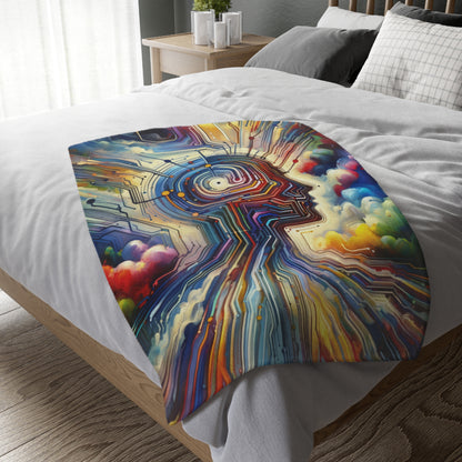 Supportive Digital Empathy Velveteen Microfiber Blanket (Two-sided print)