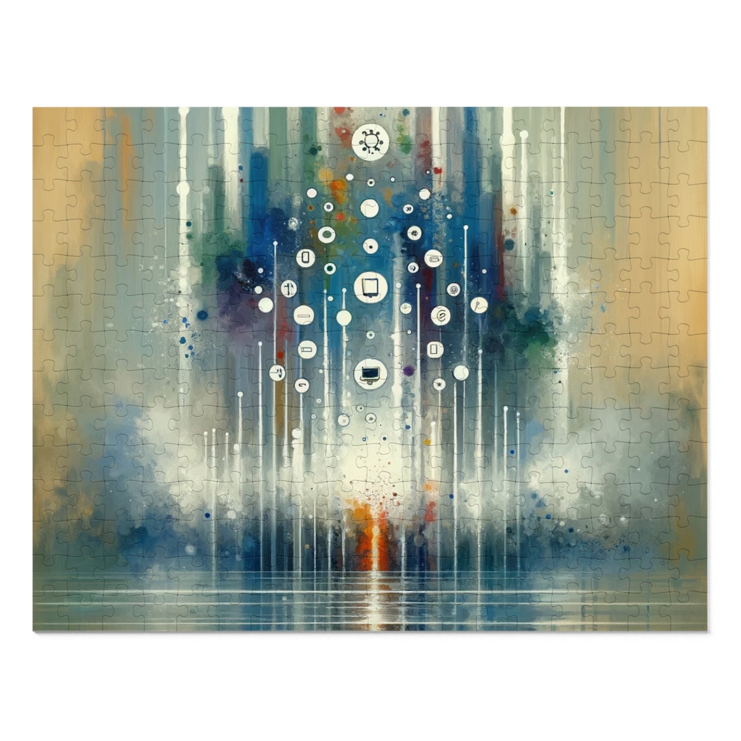 Tachism Digital Escape Jigsaw Puzzle (30, 110, 252, 500,1000-Piece)