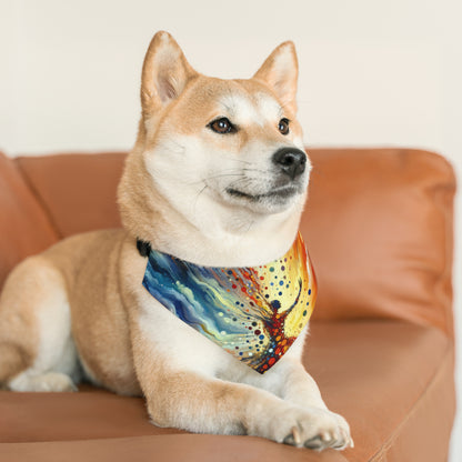 Vibrant Growth Symphony Pet Bandana Collar