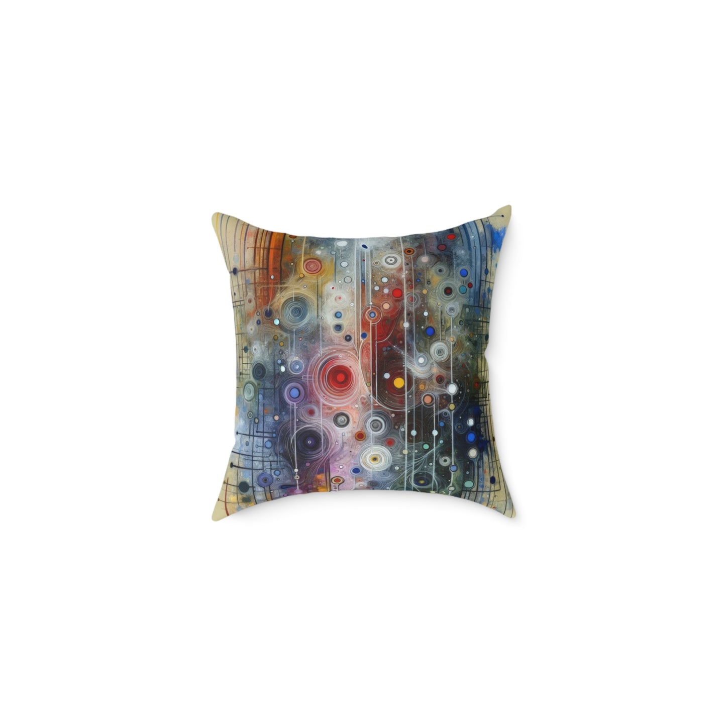 Awakenings Interconnectedness Tachism Spun Polyester Pillow