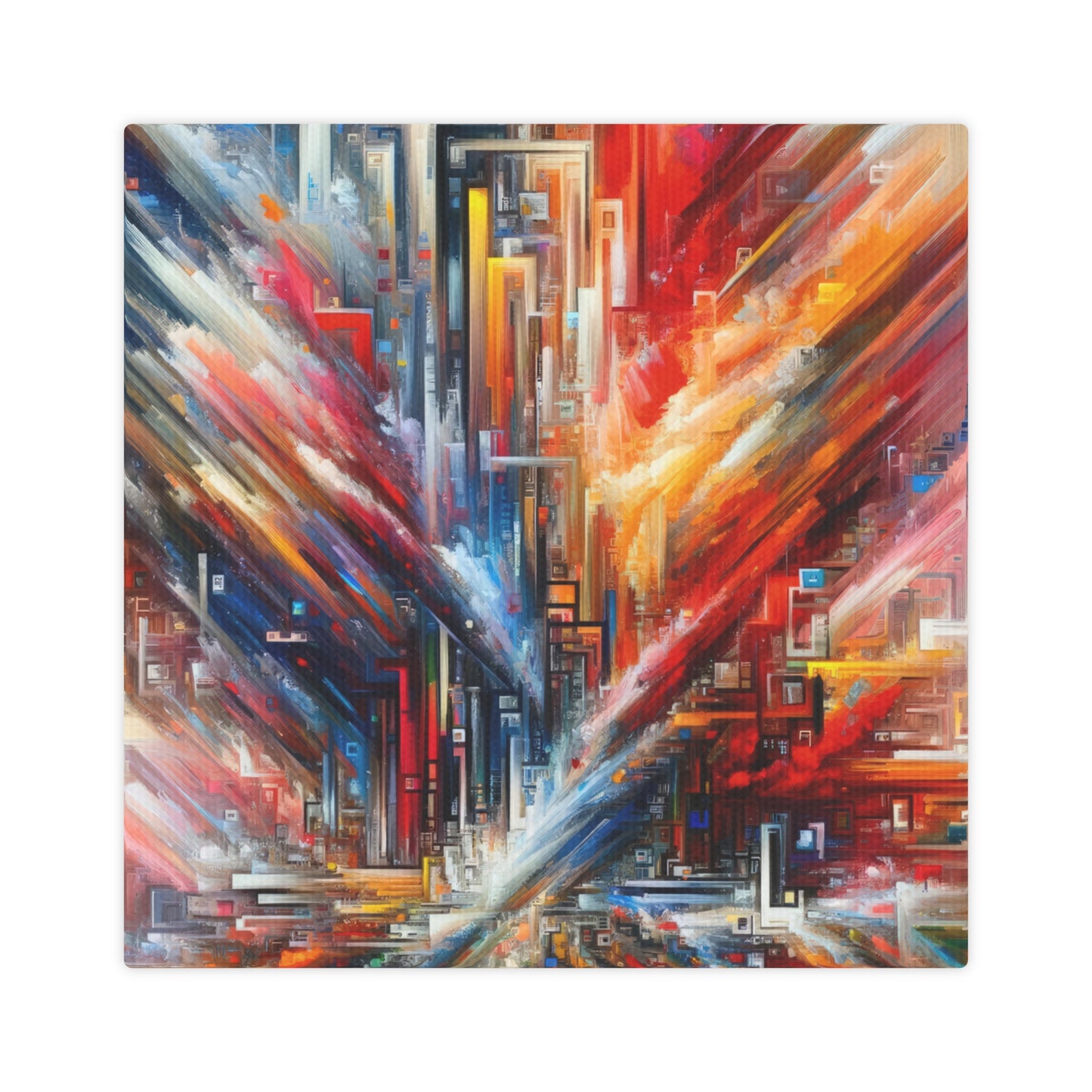 Digital Chaos Symphony Canvas Photo Tile