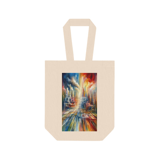 Urban Flow Interconnectedness Double Wine Tote Bag