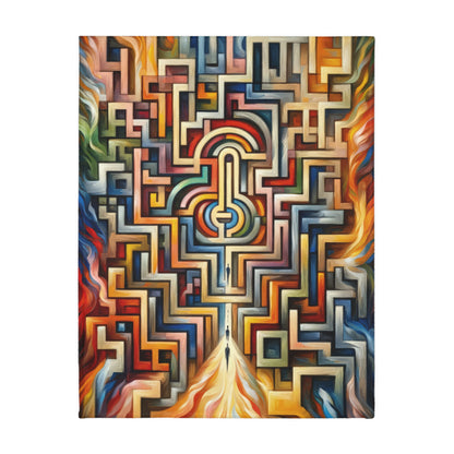 Labyrinthine Love Choices Velveteen Microfiber Blanket (Two-sided print)