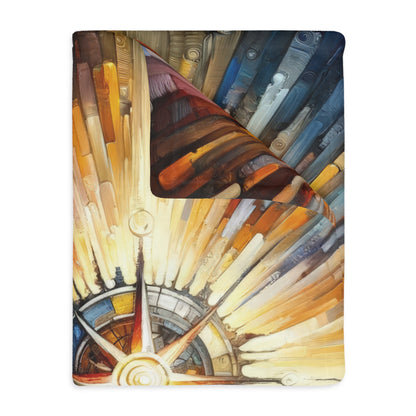 Wisdom Compass Journey Velveteen Microfiber Blanket (Two-sided print)