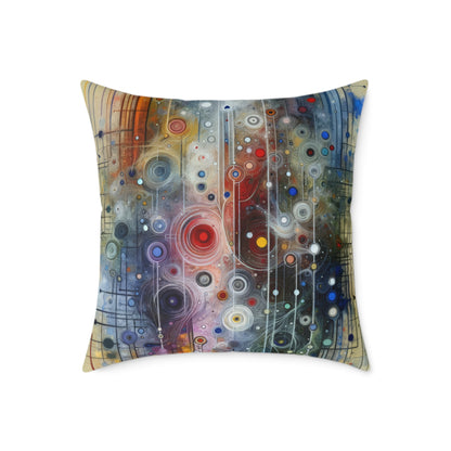 Awakenings Interconnectedness Tachism Spun Polyester Pillow