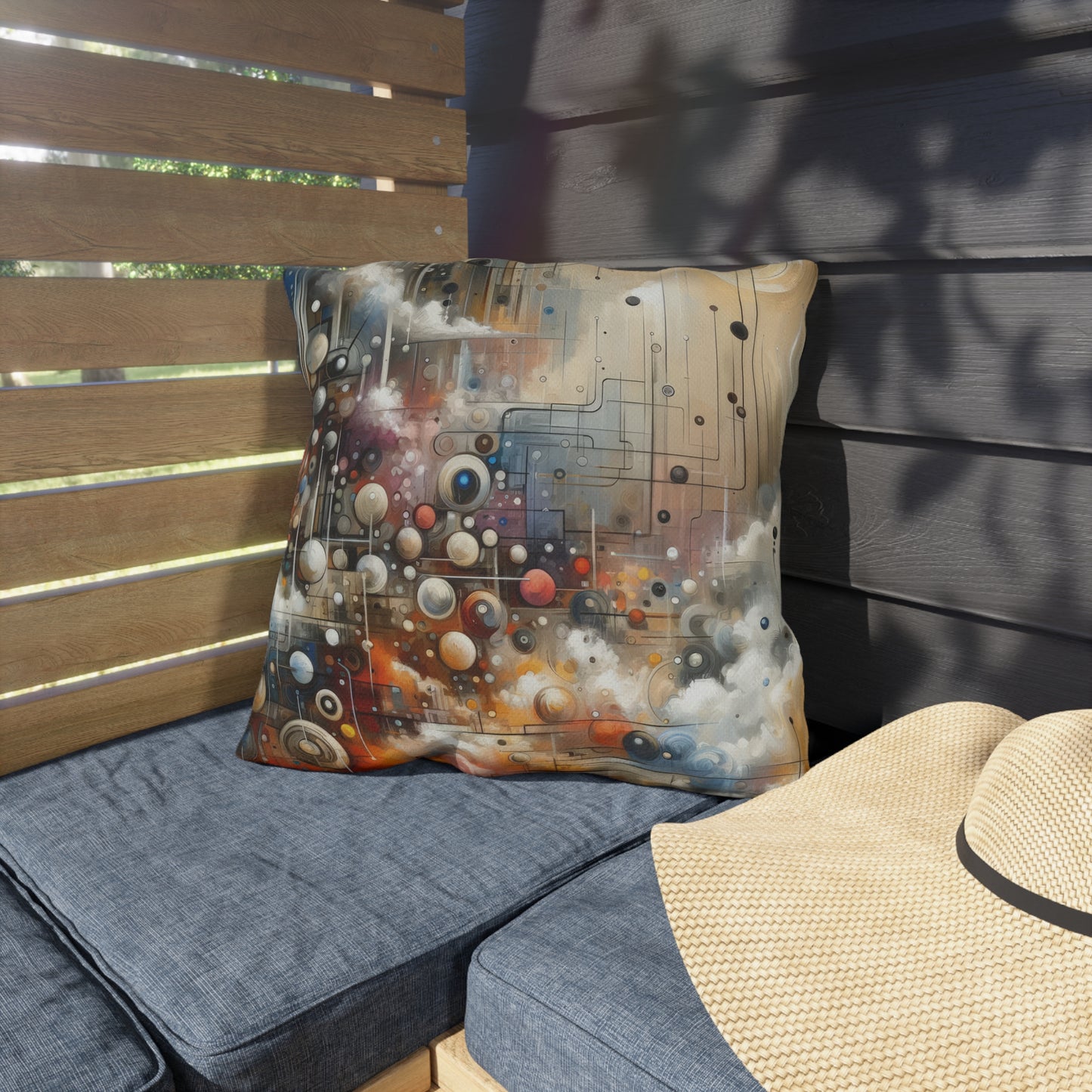 Abstract Mechanical Harmony Outdoor Pillows