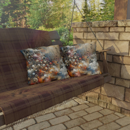 Abstract Mechanical Harmony Outdoor Pillows