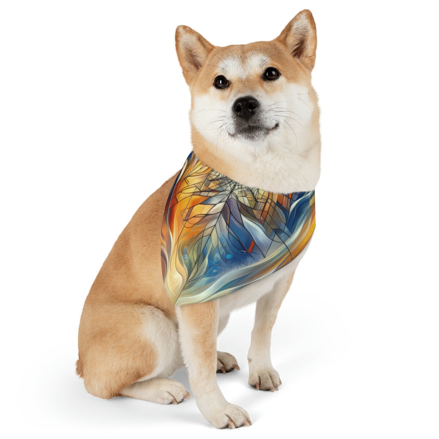 Weaving Renewal Web Pet Bandana Collar