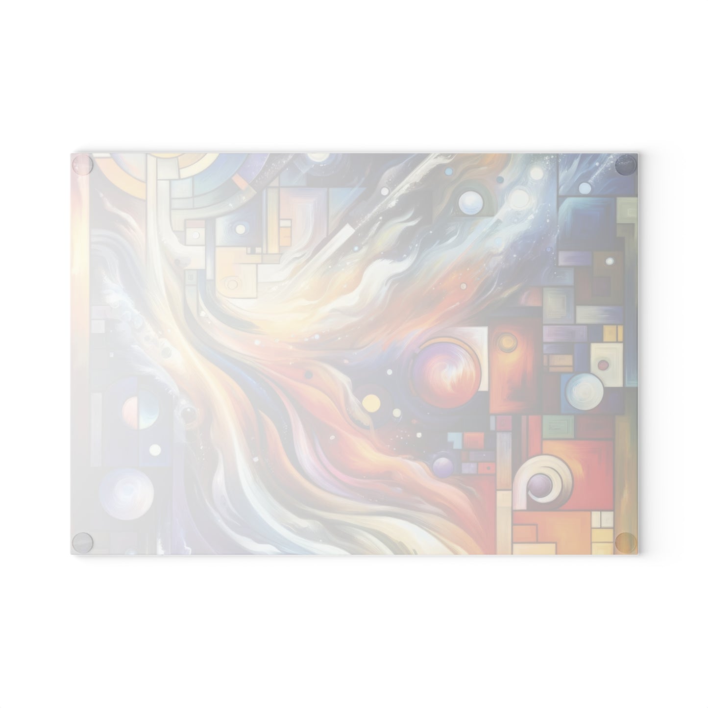 Cosmic Tachism Alchemy Glass Cutting Board