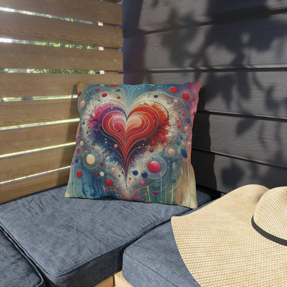 Emotional Physics Heart Outdoor Pillows