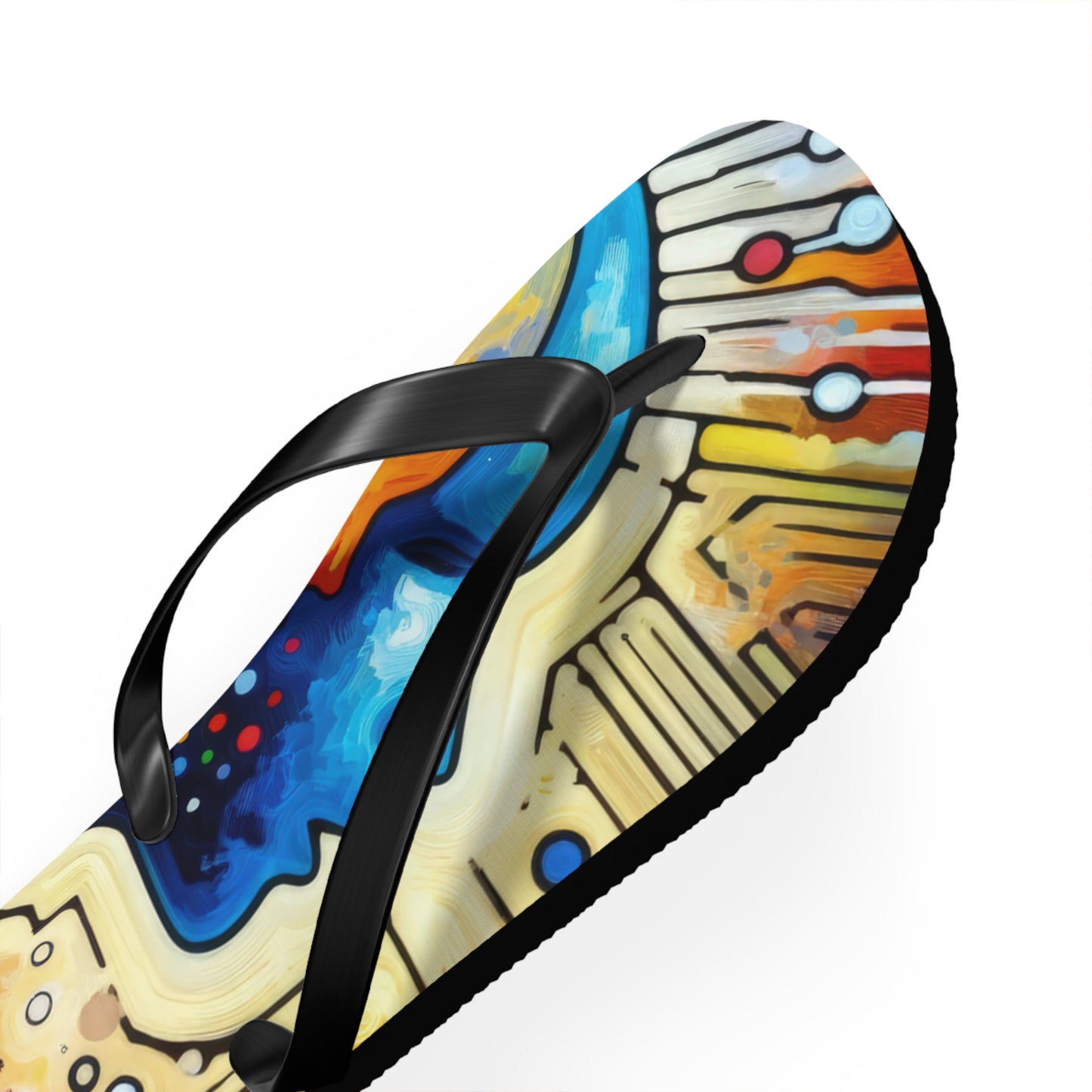 Empathetic Connection Abstract Flip Flops