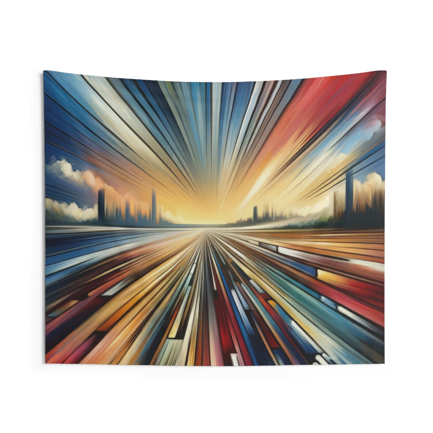 Strategic Horizon Tachism Indoor Wall Tapestries