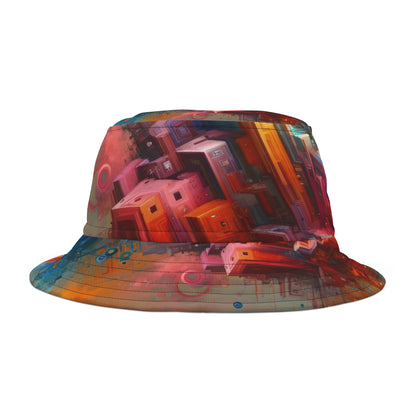 Digital Harmony Tachism Bucket Hat (AOP)