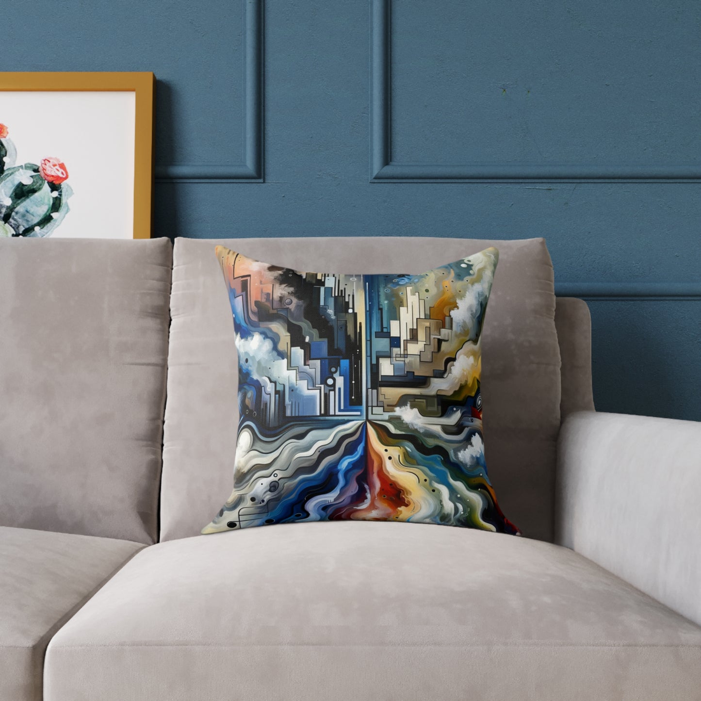 Digital Divide Navigation Spun Polyester Pillow