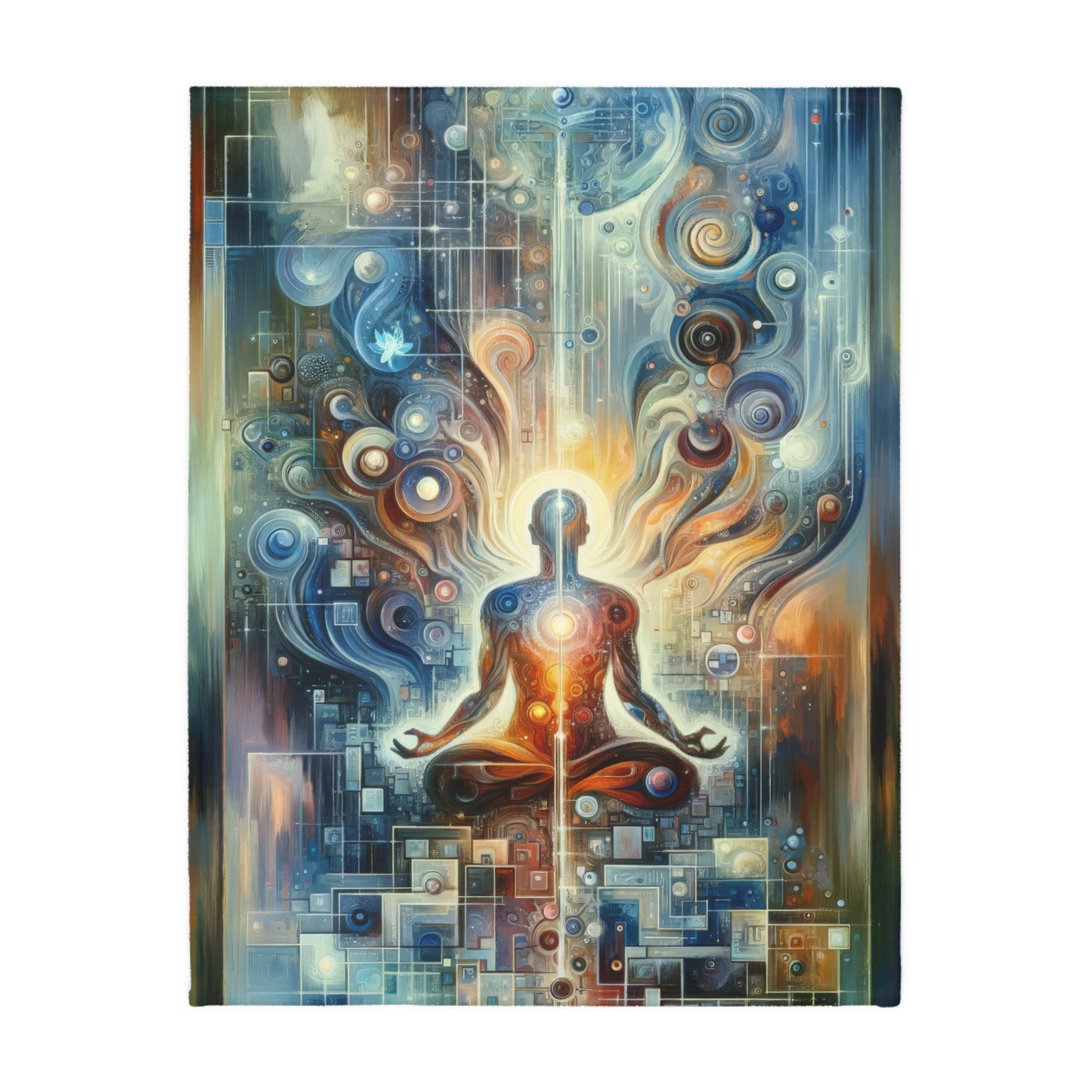 Technological Spiritual Synthesis Velveteen Microfiber Blanket (Two-sided print)