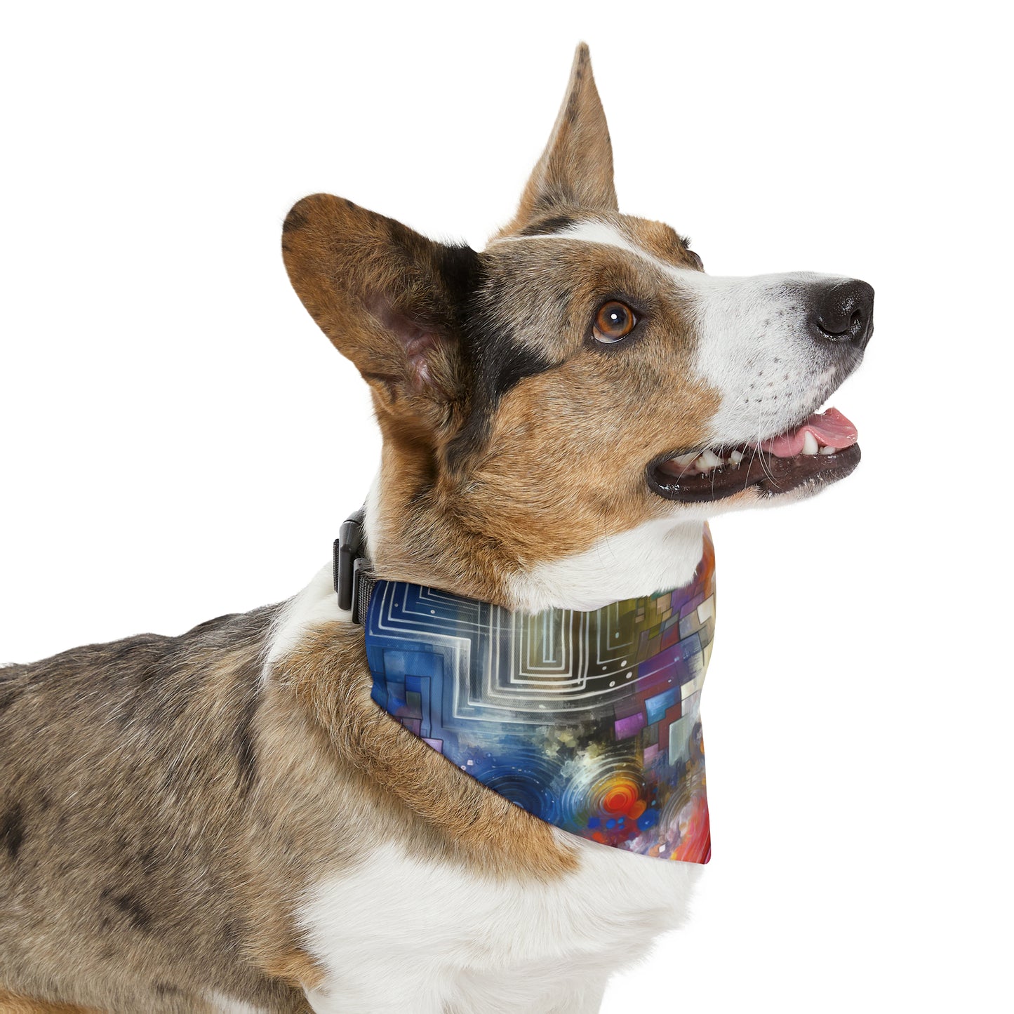 Abstract Technicolor Synthesis Pet Bandana Collar