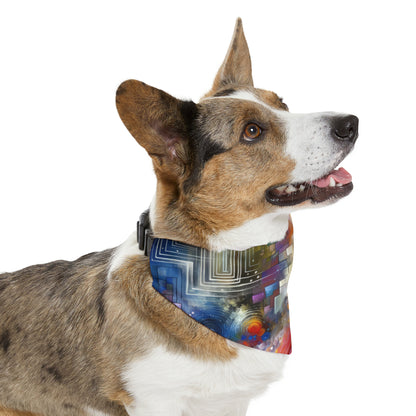 Abstract Technicolor Synthesis Pet Bandana Collar
