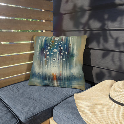 Tachism Digital Escape Outdoor Pillows