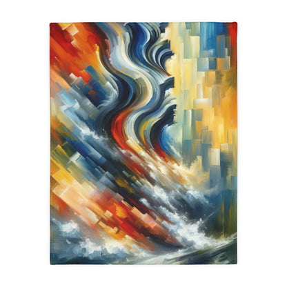 Persistence Force Abstract Velveteen Microfiber Blanket (Two-sided print)