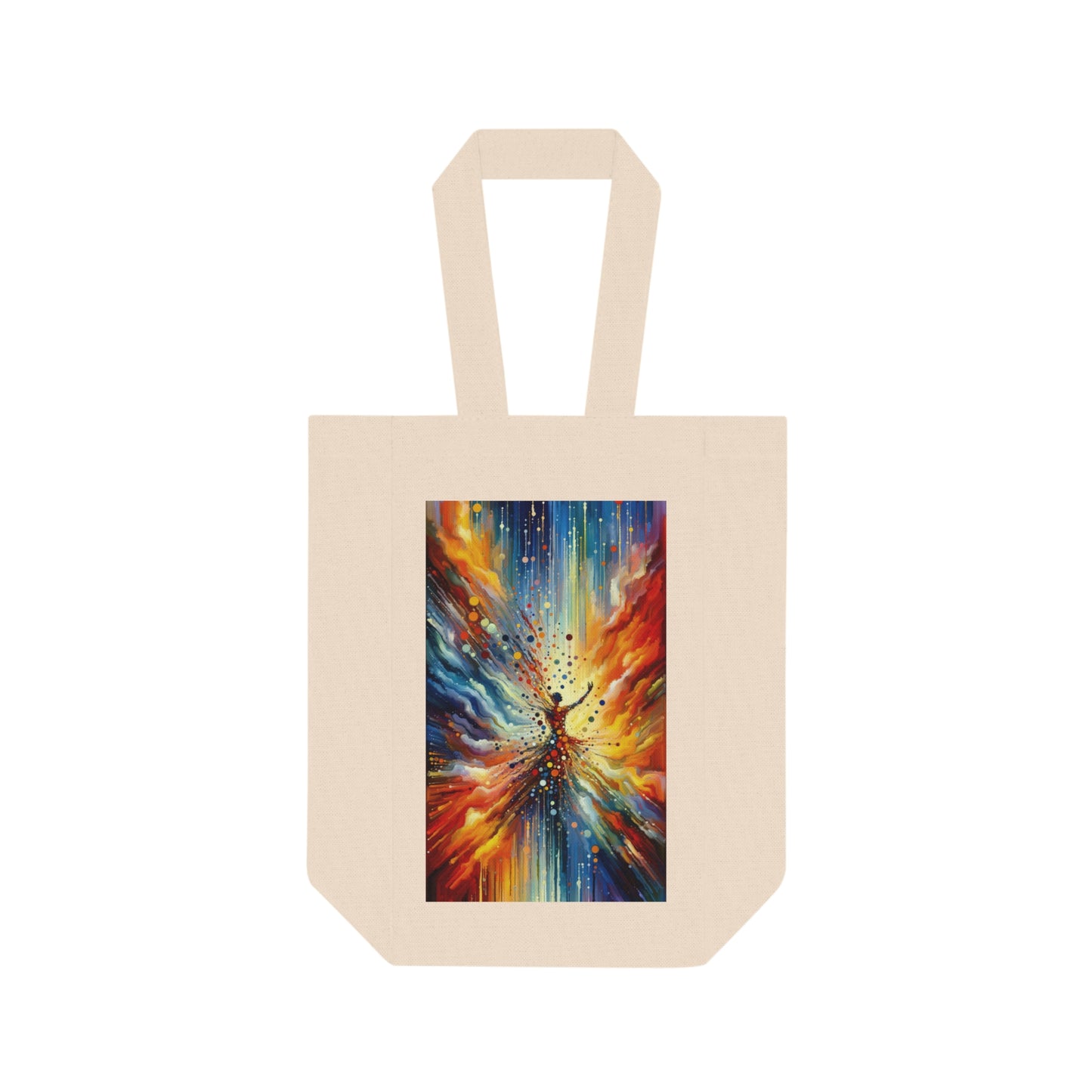 Vibrant Growth Symphony Double Wine Tote Bag