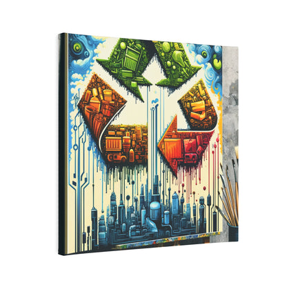 Upcycling Lifecycle Artistry Canvas Photo Tile