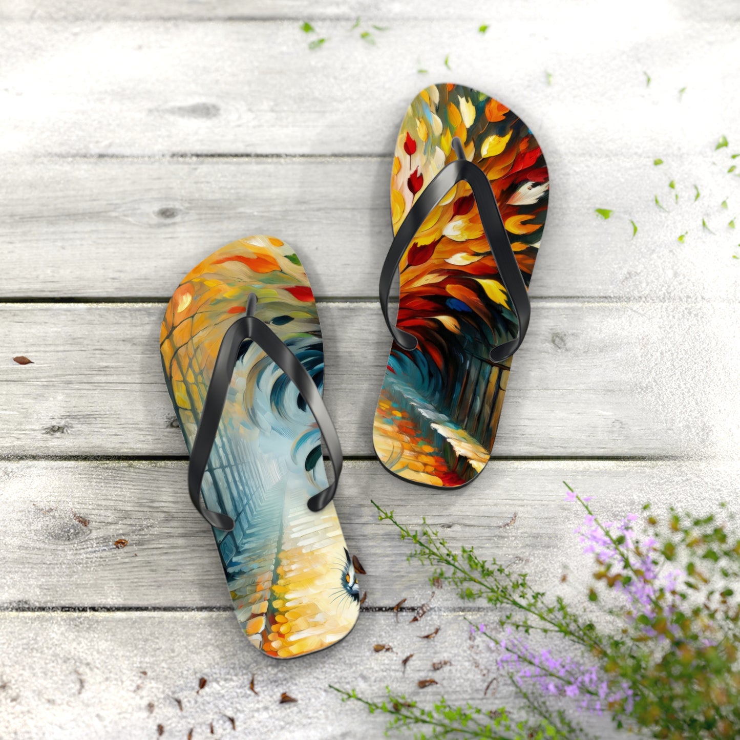 Autumn Whirlwind Escape Flip Flops