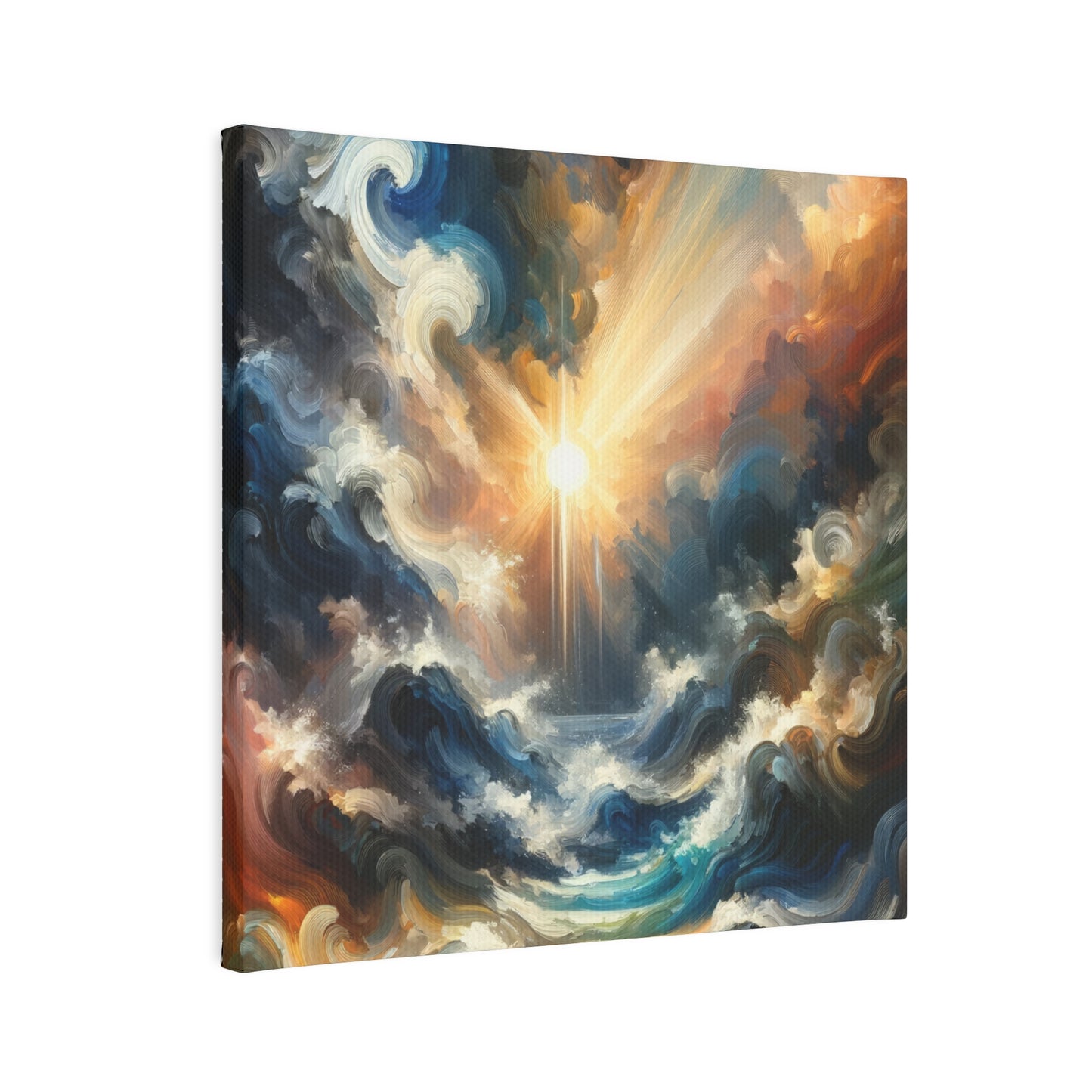 Tumultuous Sea Enlightenment Canvas Photo Tile
